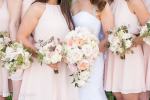 Garden rose cascade bridal bouquet | pastel bridal party